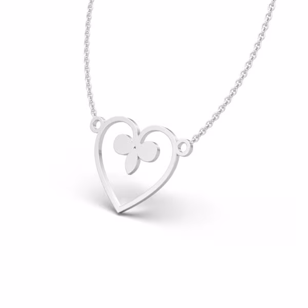 Fleur-de-Lis Heart Charm