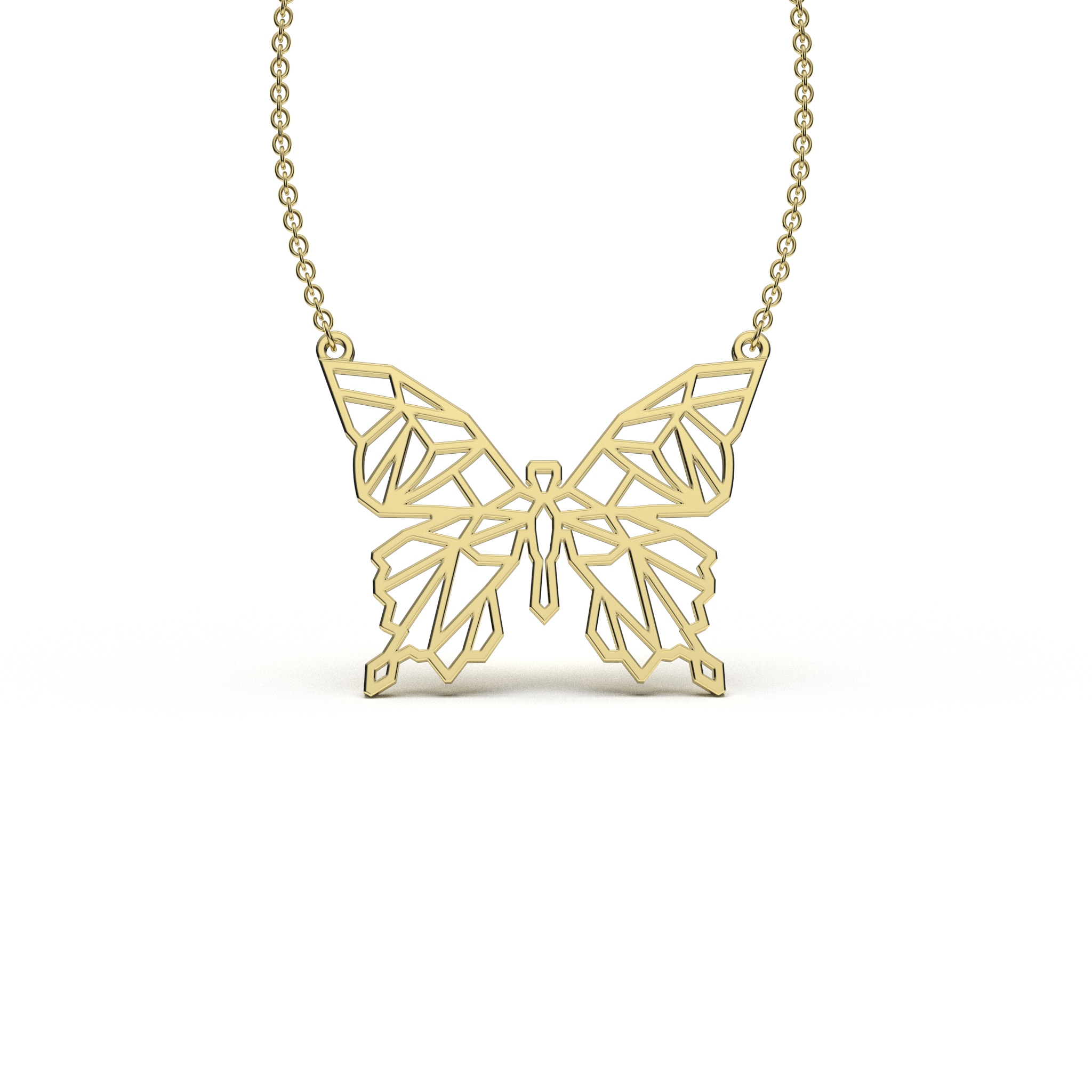Geometric Butterfly Pendant