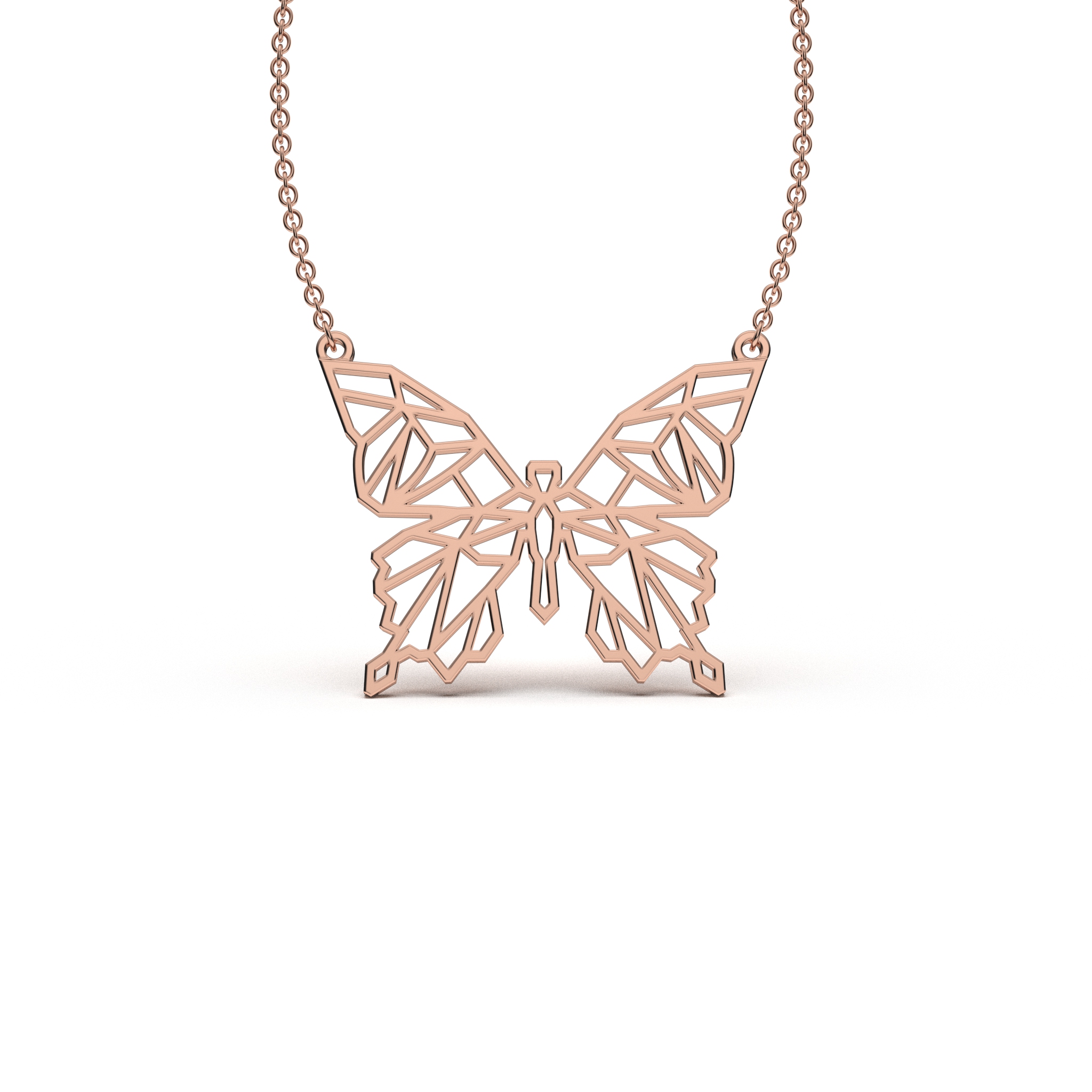 Geometric Butterfly Pendant