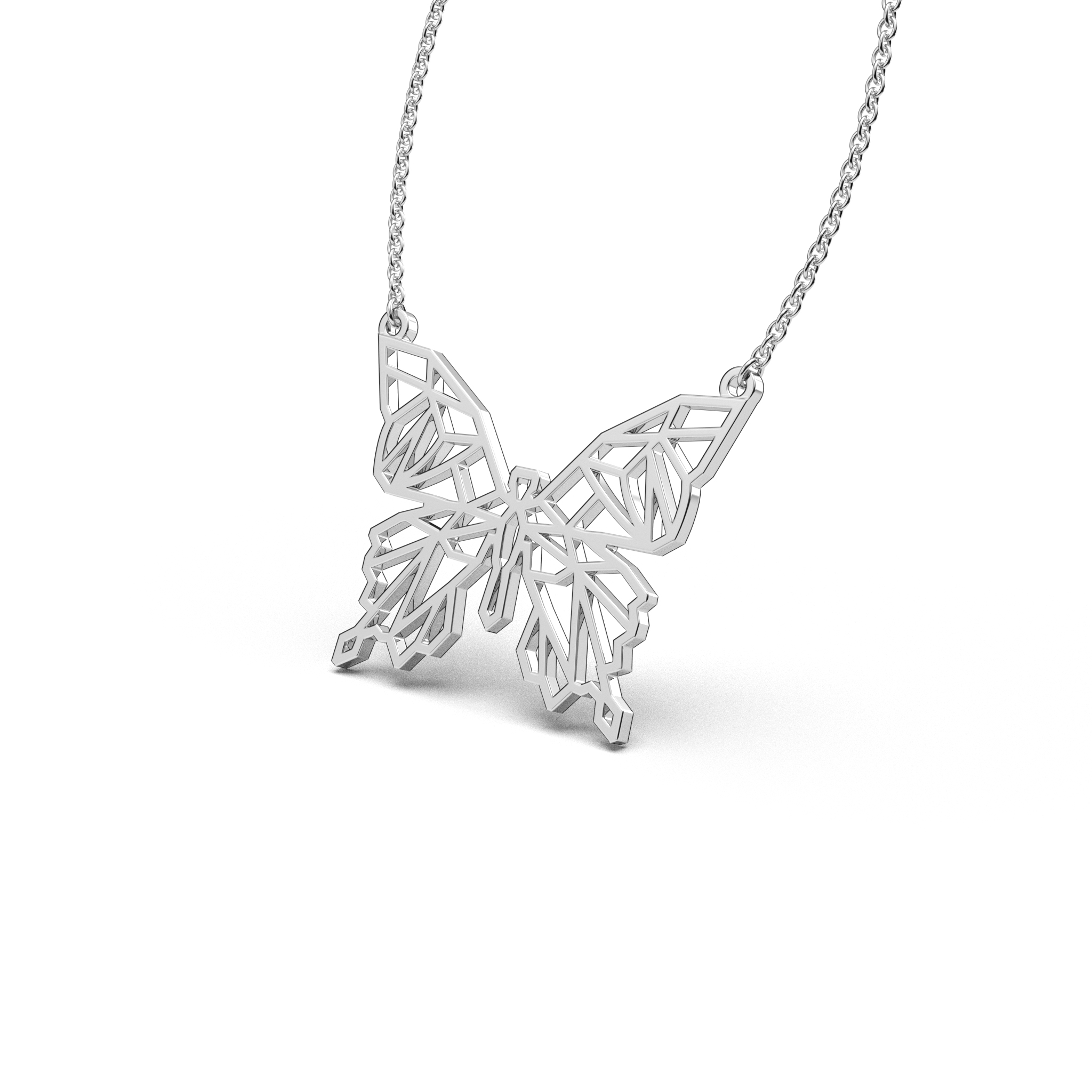 Geometric Butterfly Pendant