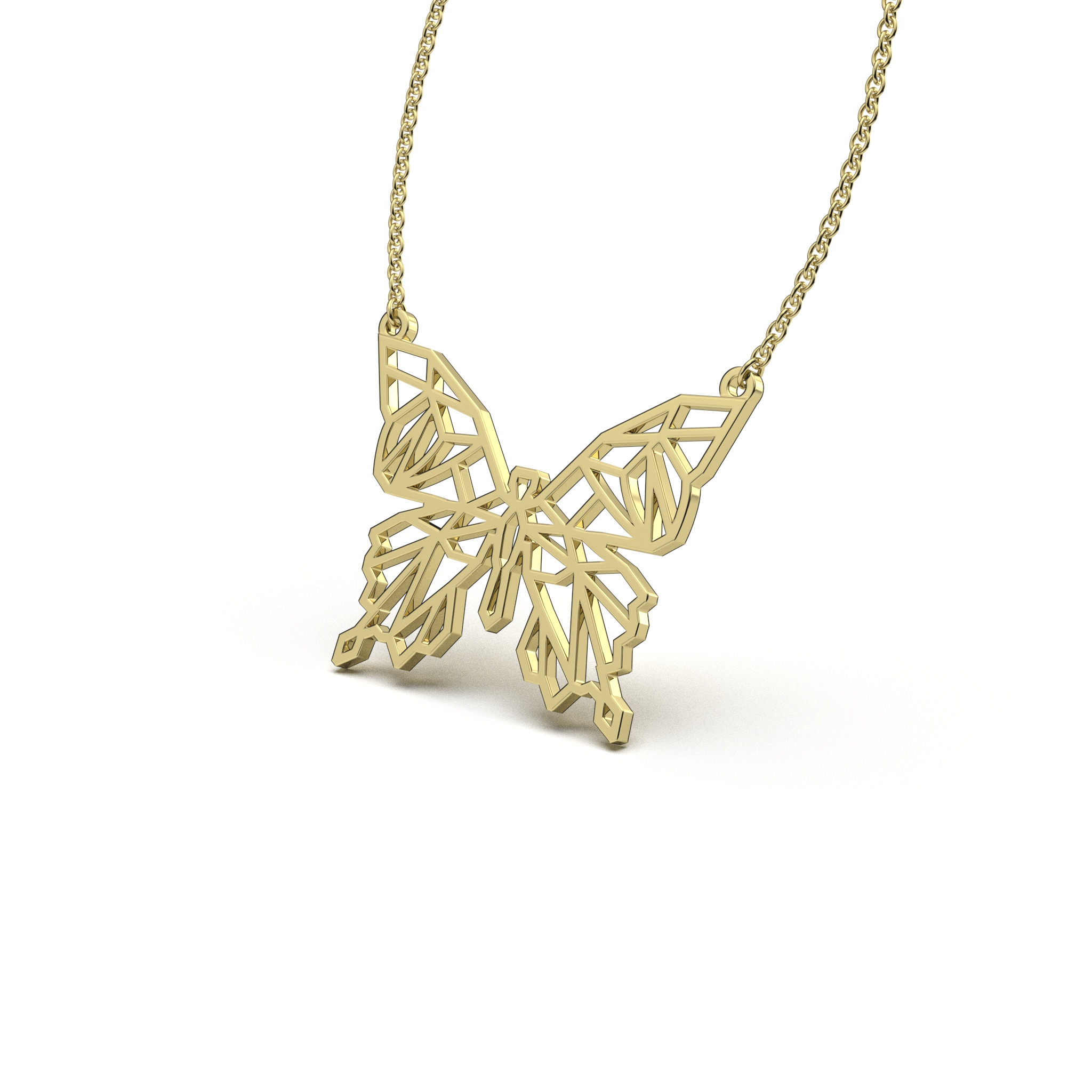Geometric Butterfly Pendant