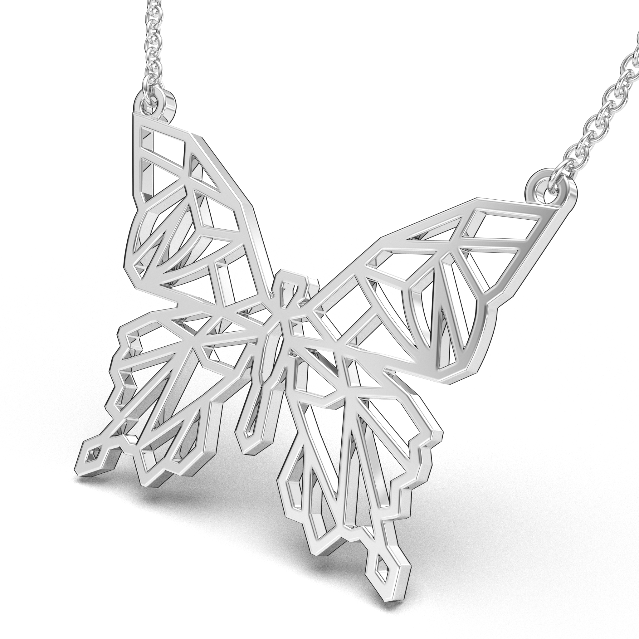 Geometric Butterfly Pendant