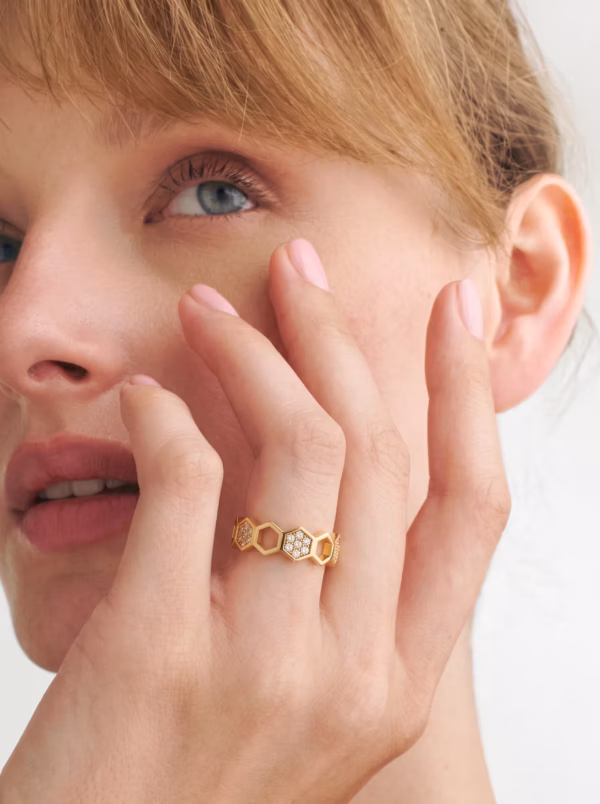 Honeycomb Diamond Band