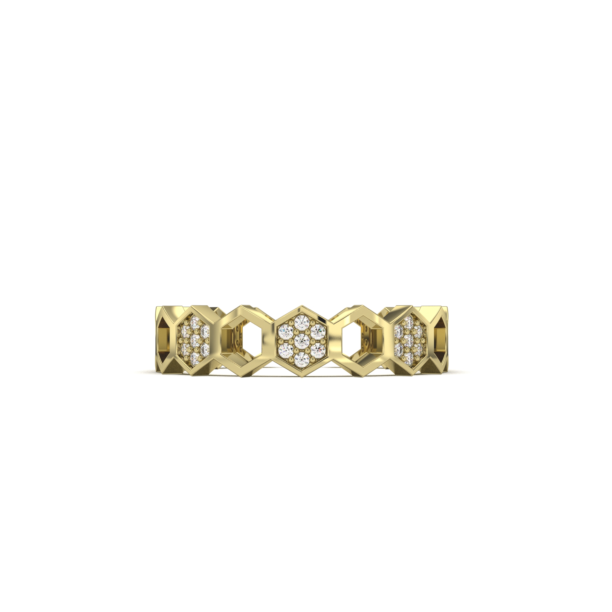 Honeycomb Diamond Band
