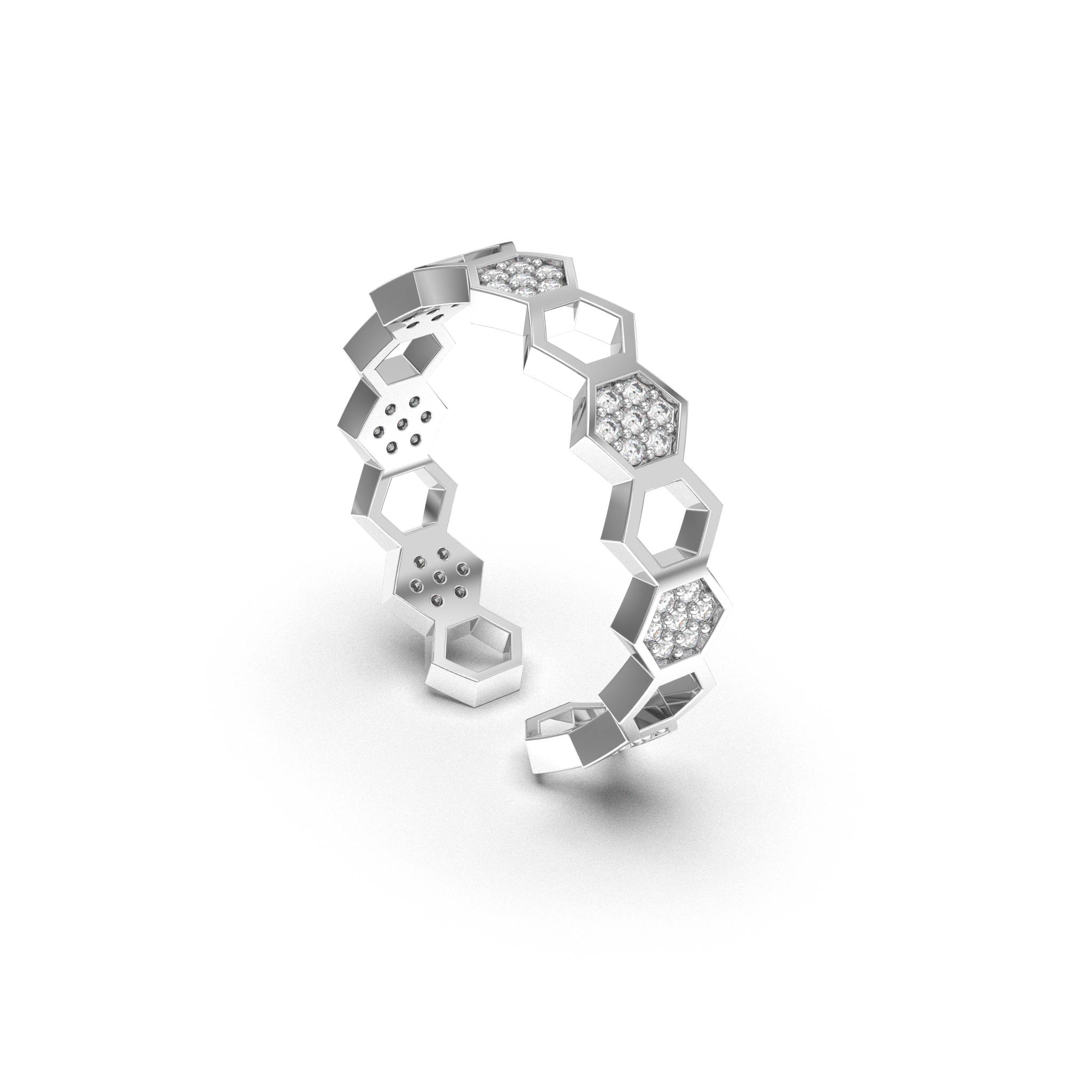 Honeycomb Diamond Band