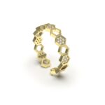 Honeycomb Diamond Band