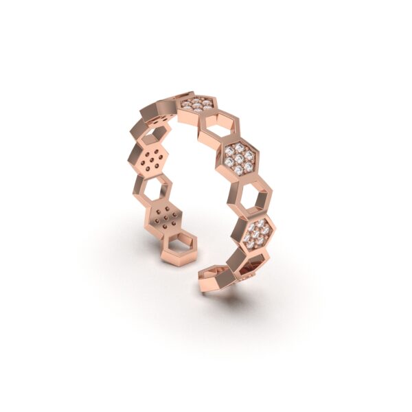 Honeycomb Diamond Band