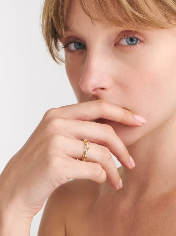 Diamond Paperclip Band