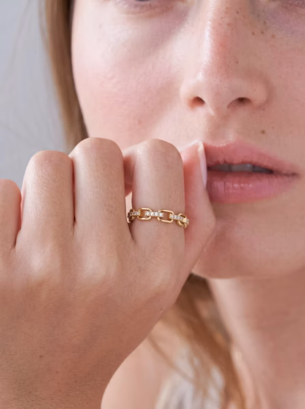Diamond Paperclip Band