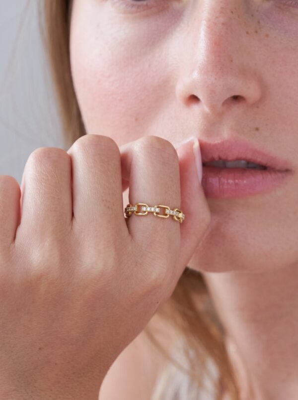 Diamond Paperclip Band