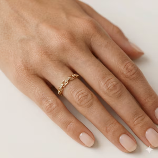 Diamond Paperclip Band