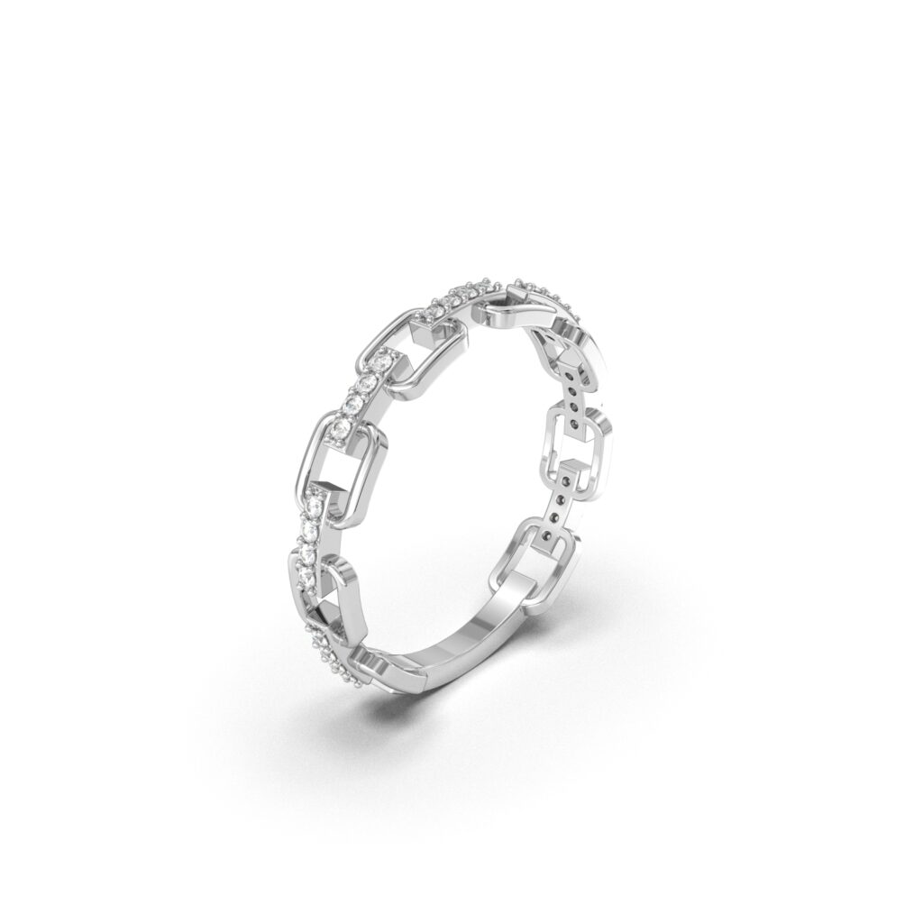 Diamond Paperclip Band