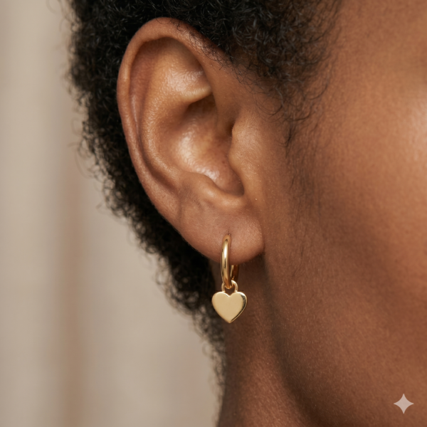 Heart Hoop Earrings