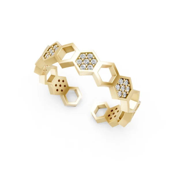 Honeycomb Diamond Band