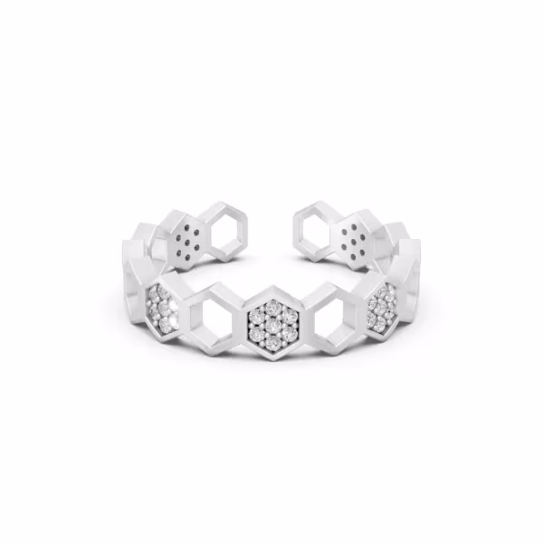 Honeycomb Diamond Band