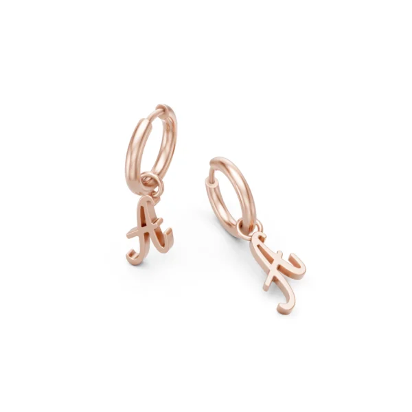 Initial Hoop Earrings