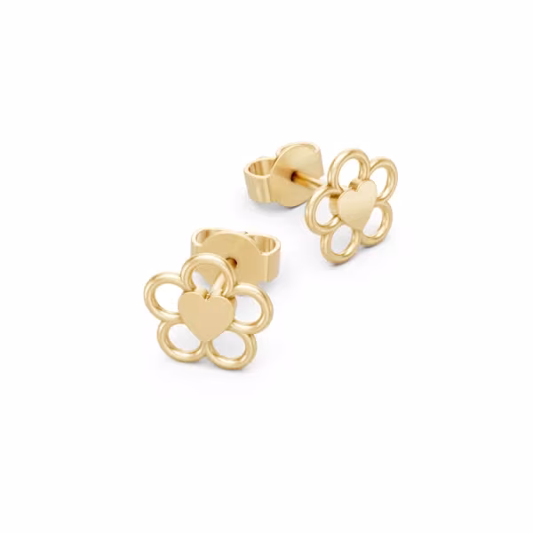 Petal Heart Stud Earrings