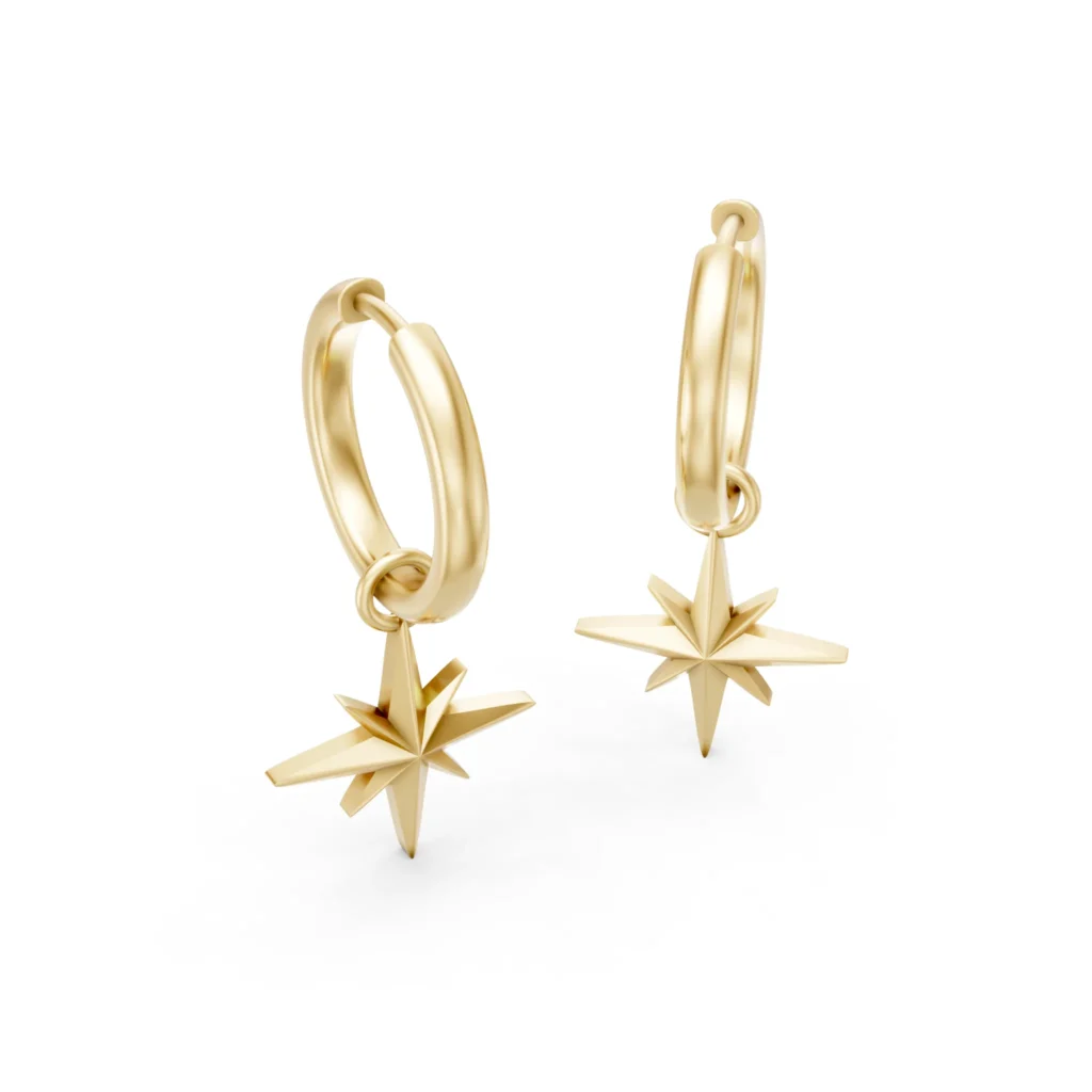 Star Hoop Earrings