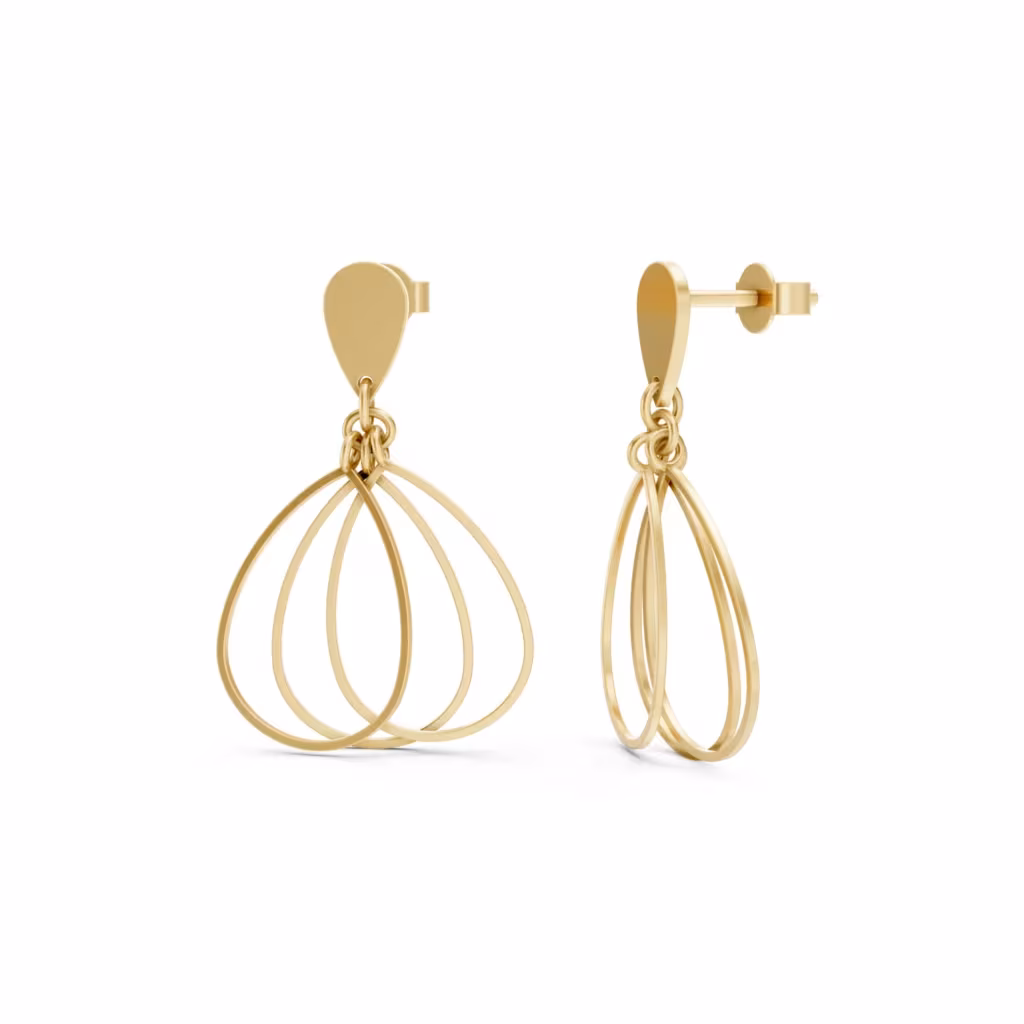 Triple Teardrop Earrings