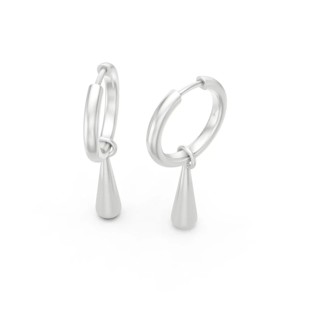 Water Drop Hoop Earrings