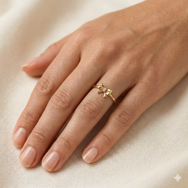 Diamond Ribbon Ring