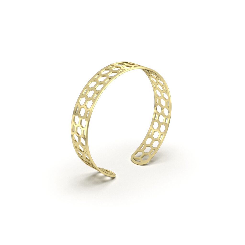 Honeycomb Cuff Bangle