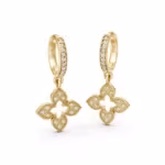 Crystal Clover Hoops