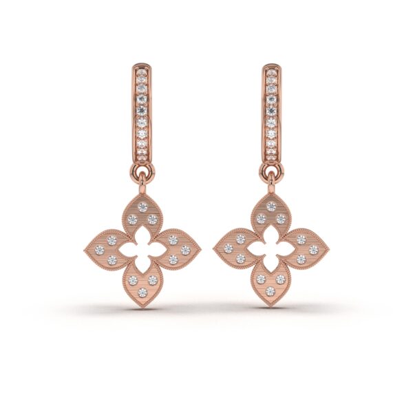 Crystal Clover Hoops