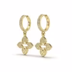 Crystal Clover Hoops