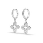 Crystal Clover Hoops