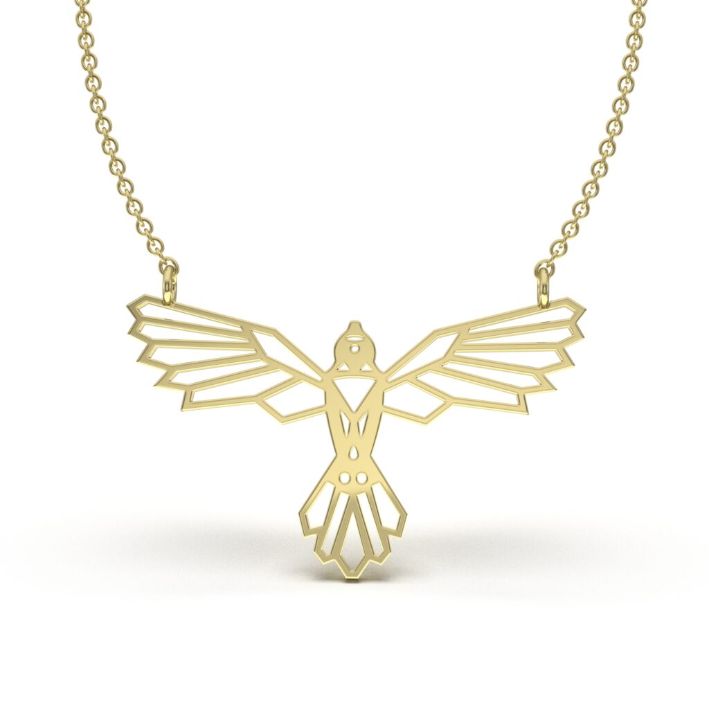 Geometric Eagle Necklace