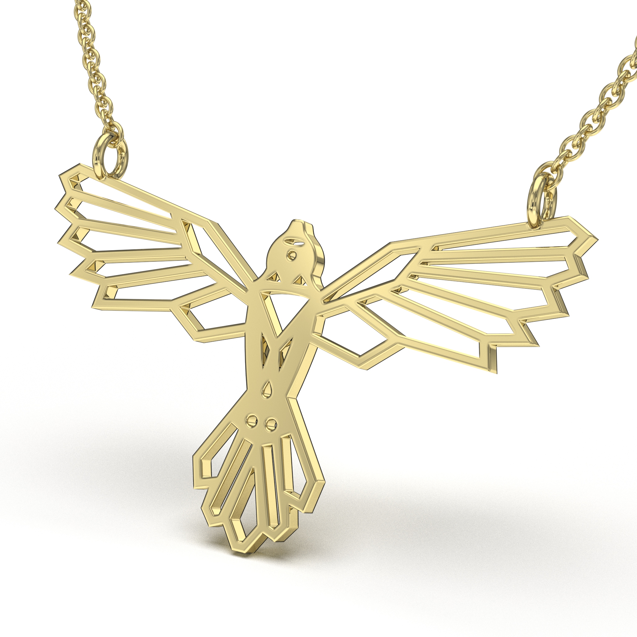 Geometric Eagle Necklace