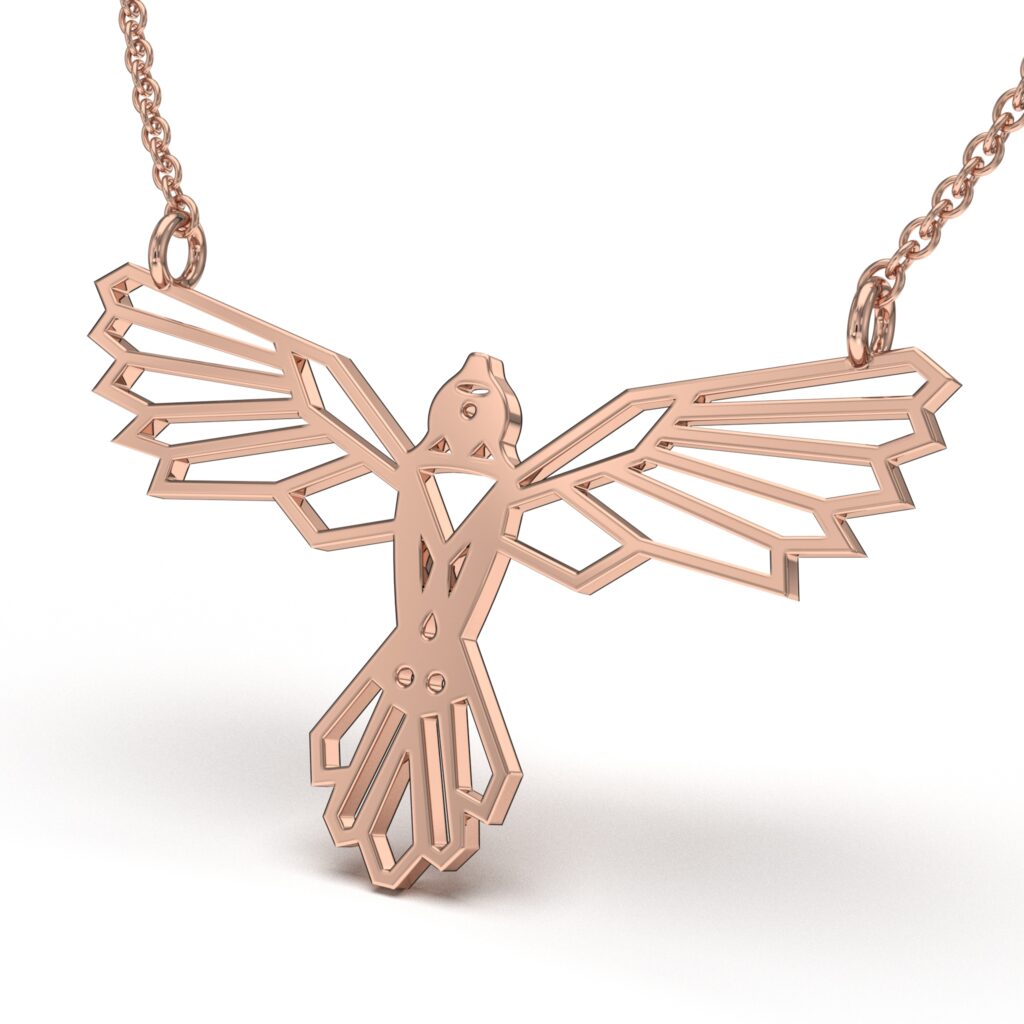 Geometric Eagle Necklace