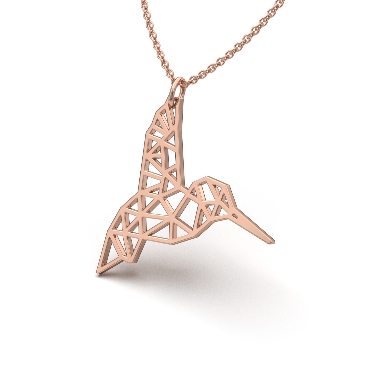 Geometric Hummingbird Necklace