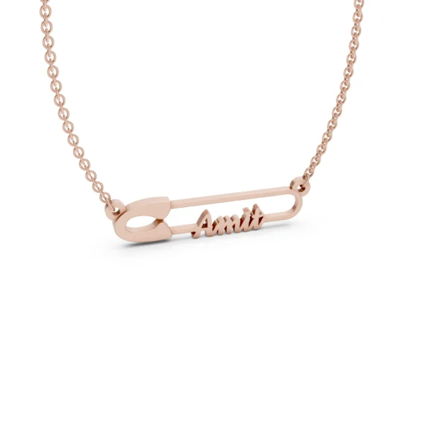 Personalized Safety Pin Necklace
