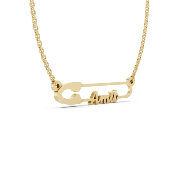 Personalized Safety Pin Necklace