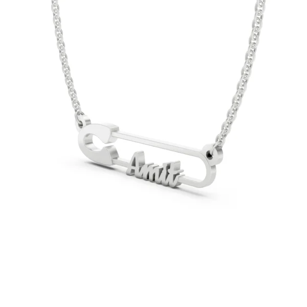 Personalized Safety Pin Necklace