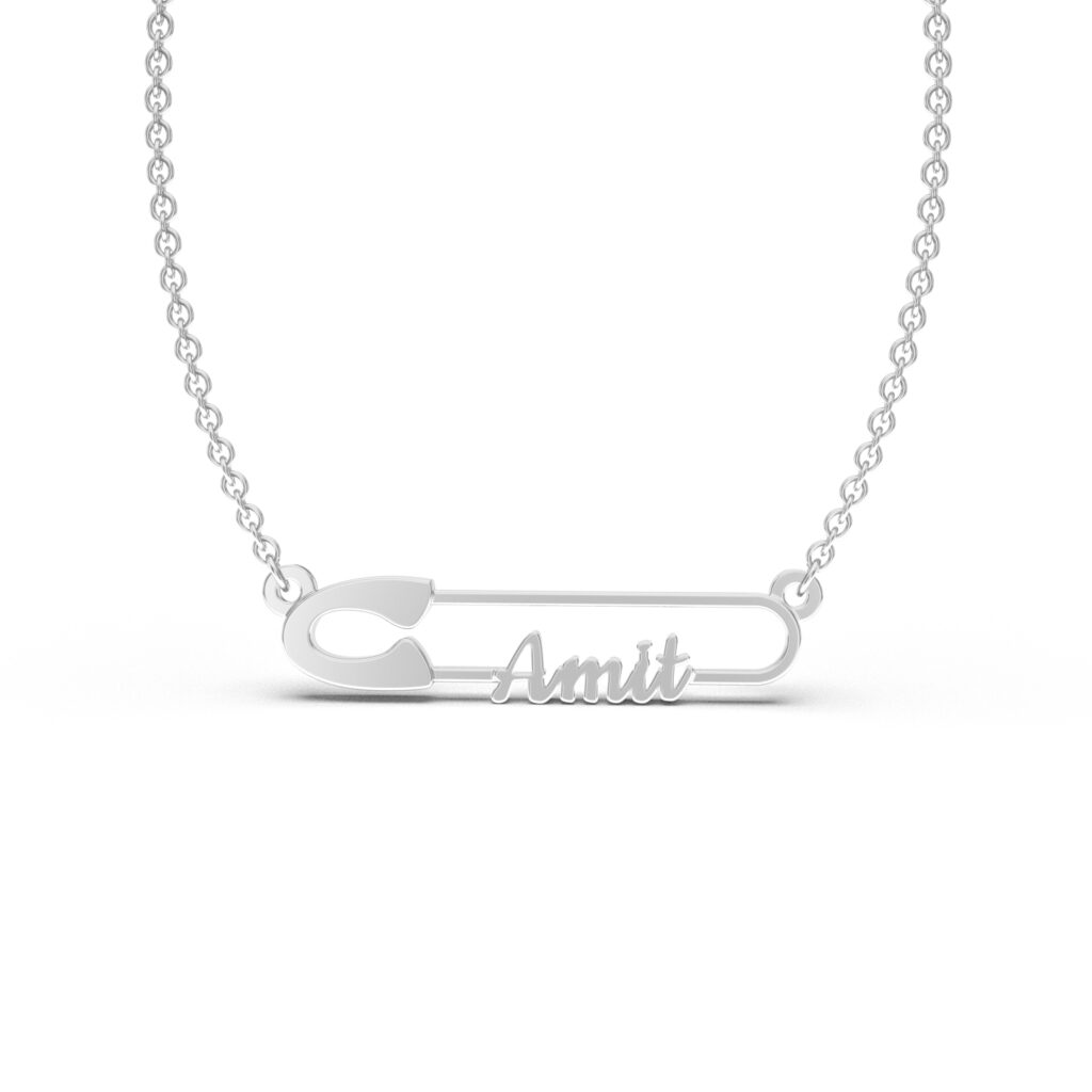 Script Pin Necklace