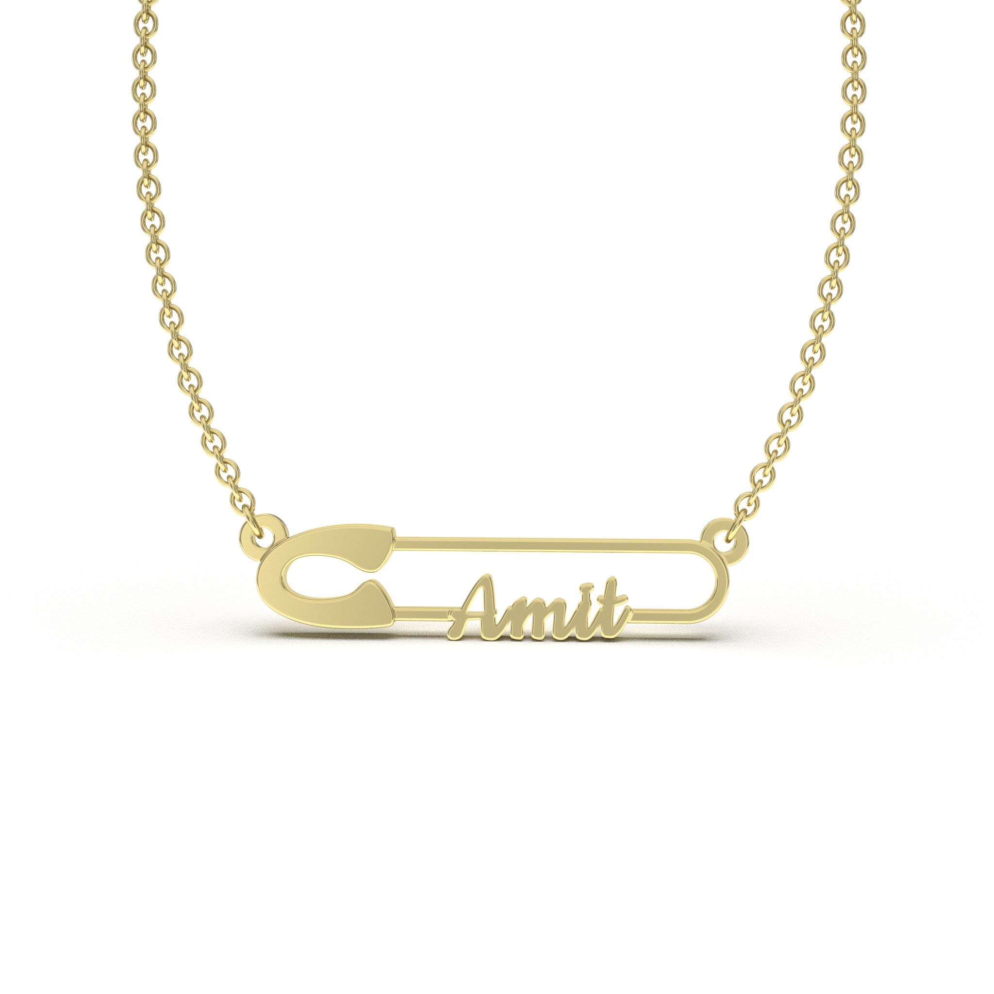 Script Pin Necklace