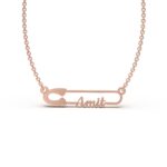 Script Pin Necklace