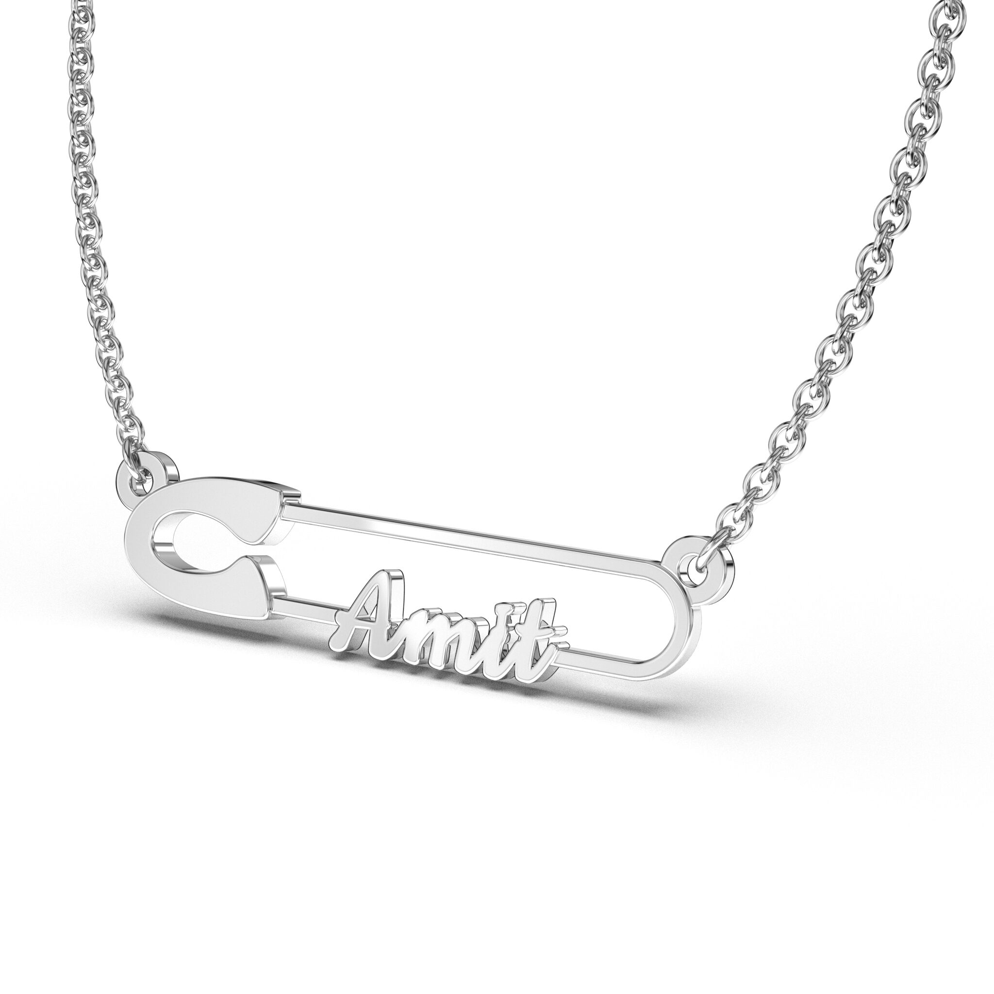 Script Pin Necklace