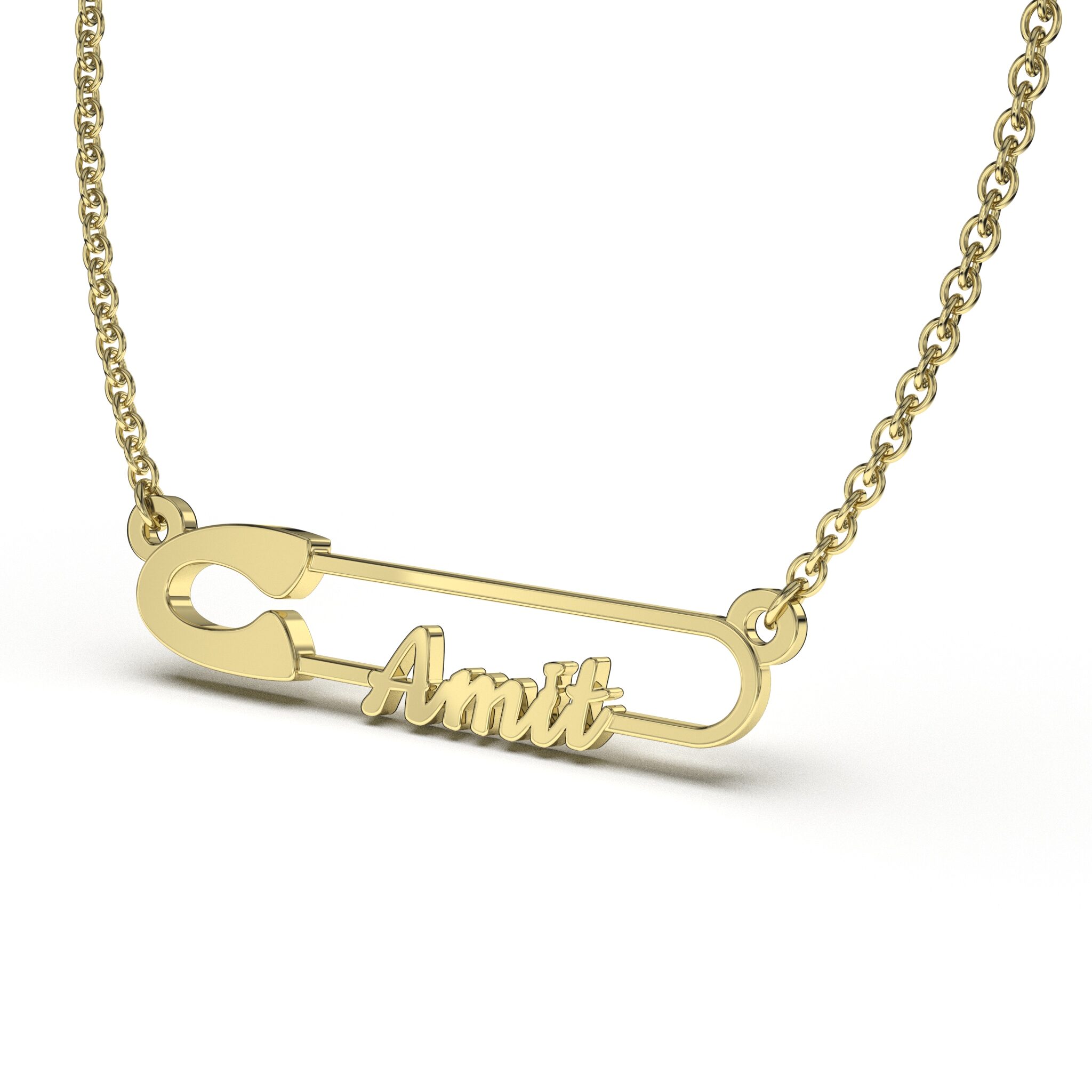 Script Pin Necklace