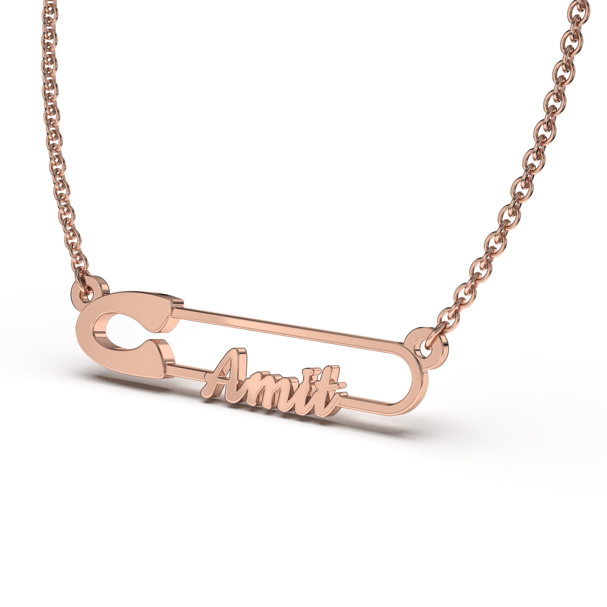 Script Pin Necklace