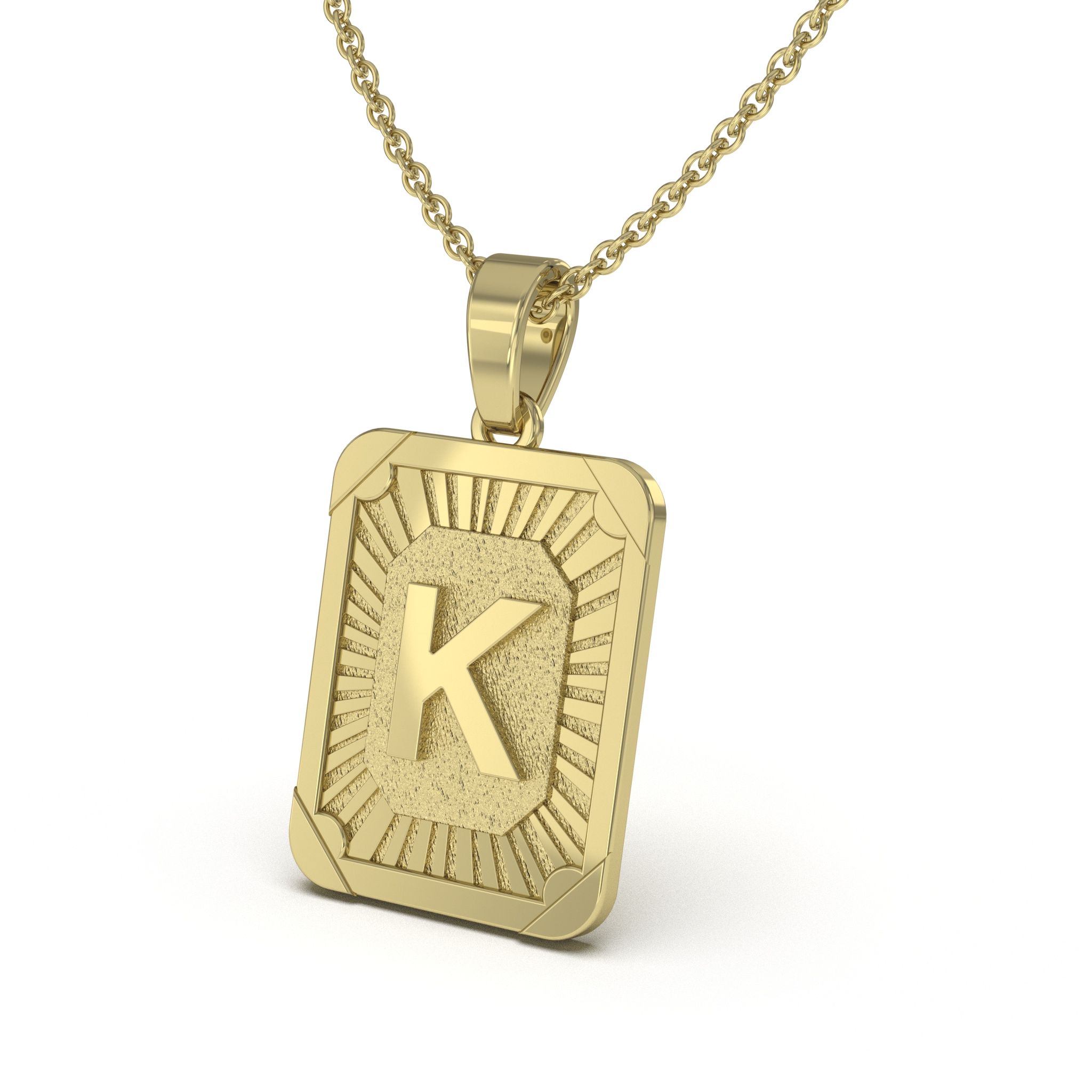 Sunburst Initial Charm