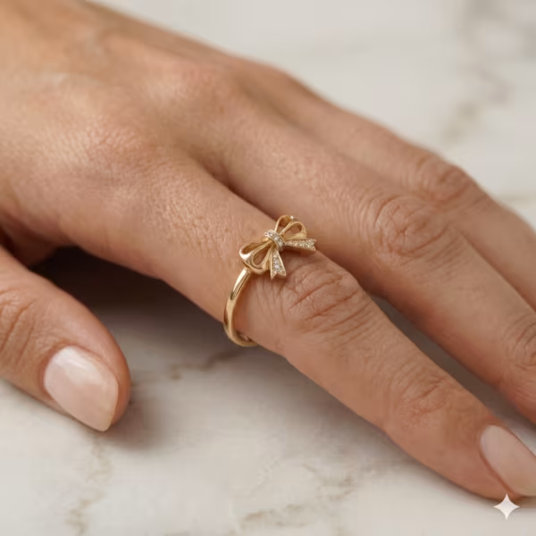 Diamond Bow Ring