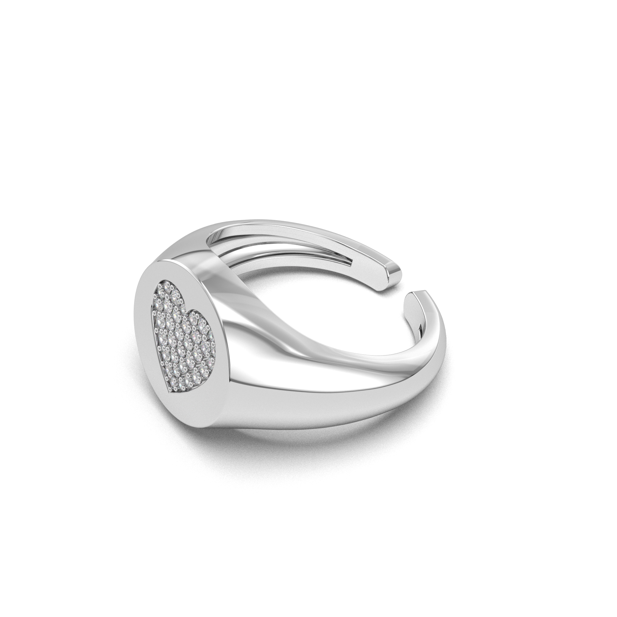 Heart Signet Ring 3 Heart Signet Ring