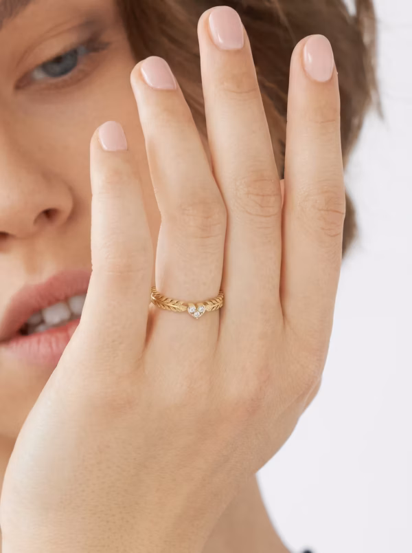 Leaf Engagement Ring