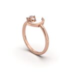 Crescent Diamond Ring