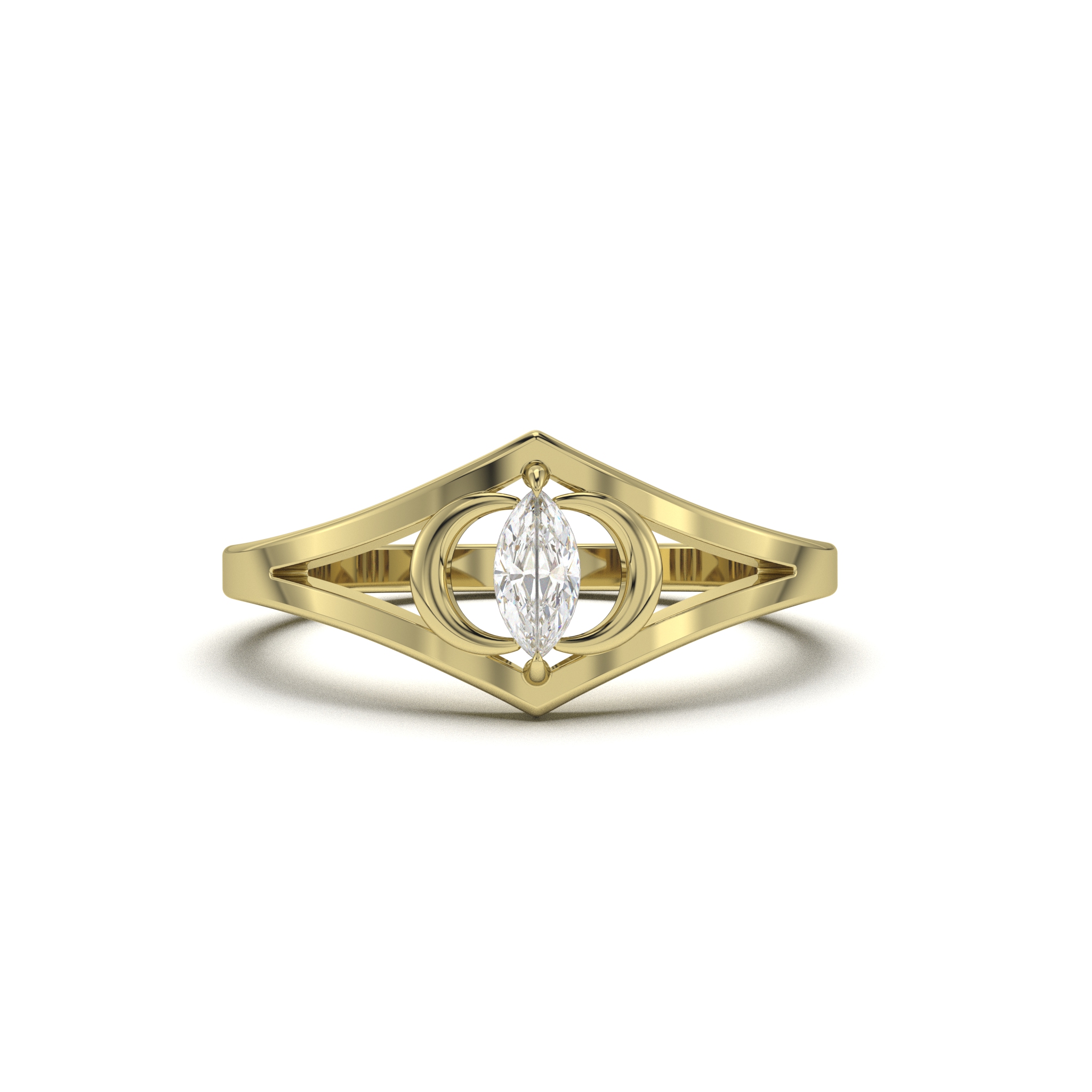 Marquise Split Ring 4 Marquise Split Ring