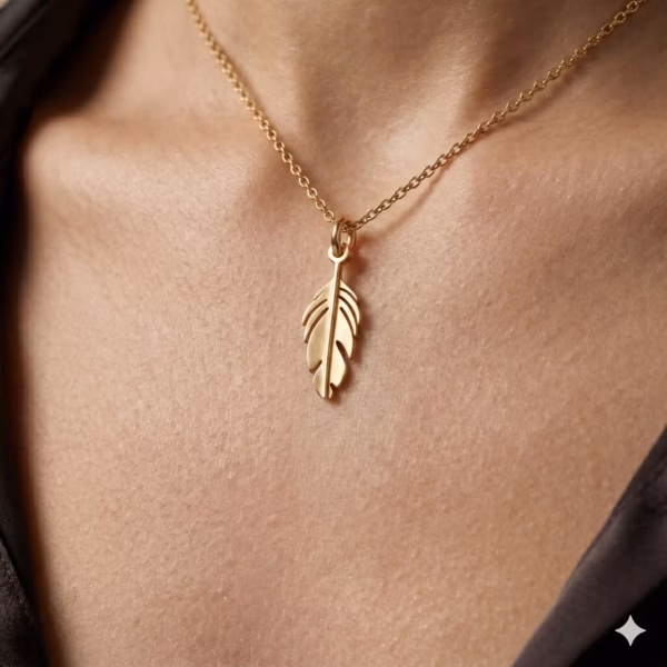 Feather Gold Pendant